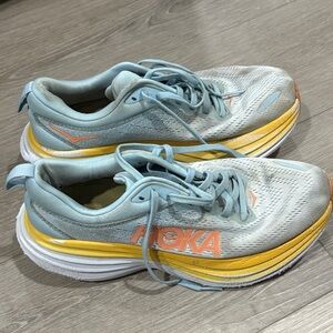 Hoka Sneakers in Light Blue and Yellow